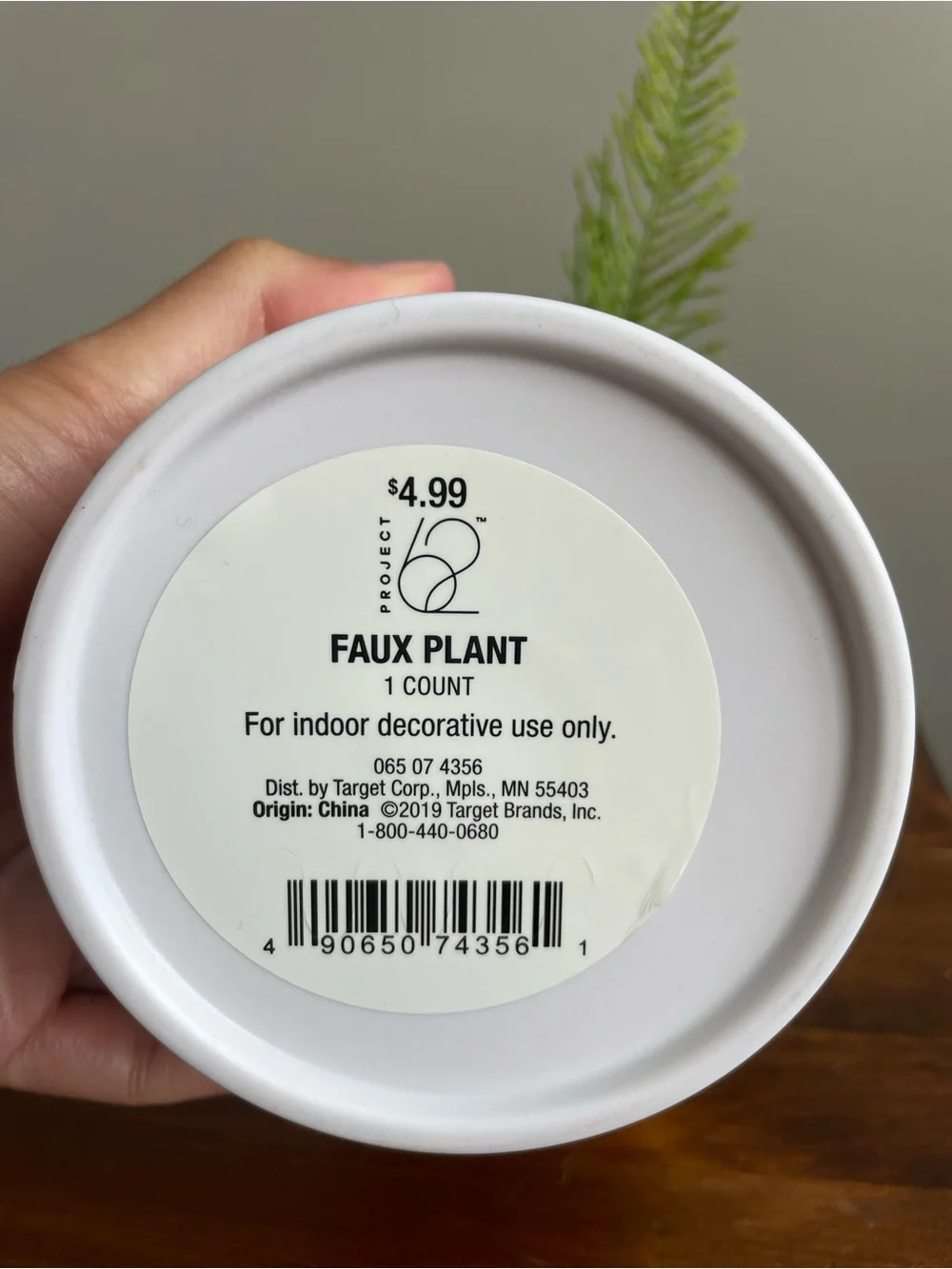 Project 62 Faux Green Fern in White Ceramic Pot